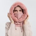 thumbnail image 5 of Gorro de invierno para mujer Gorro de una sola pieza Pasamontañas de punto con forro polar, 5 of 5
