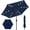Navy Blue, variant on QRKD 7.5ft Outdoor Solar Market Table Patio Umbrella for Deck, Pool w/Tilt, Crank, LED Lights - Yellow