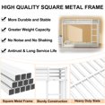 thumbnail image 4 of Kacho Bunk Bed Full Over Full, Metal Bunk Bed with Built-in Ladder and Full-Length Guardrail, Low Floor Bunk Beds for Teens Adults, Noise Free, No Boxing Spring Needed, Space Saving, White, 4 of 8