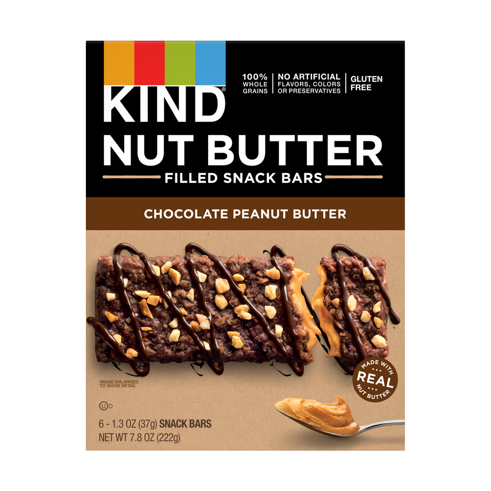 KIND Bars, Chocolate Peanut Butter Nut Butter Filled Bar, Gluten free