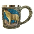thumbnail image 6 of Celtic Howling Direwolf Gray Wolf At Starry Night Mountains Coffee Mug 14oz, 6 of 8