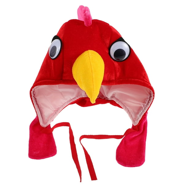 BRIGHTFUFU Sombrero de pollo poliéster sombreros animales de pollo