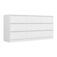 thumbnail image 2 of Demifill Multipurpose Minimalist Style 9 Drawer Dresser, 9 Chest of Drawers, Cabinet without Handle, Wooden Dressers for Indoor as Bedroom, Living Room, Hallway, White, 2 of 13