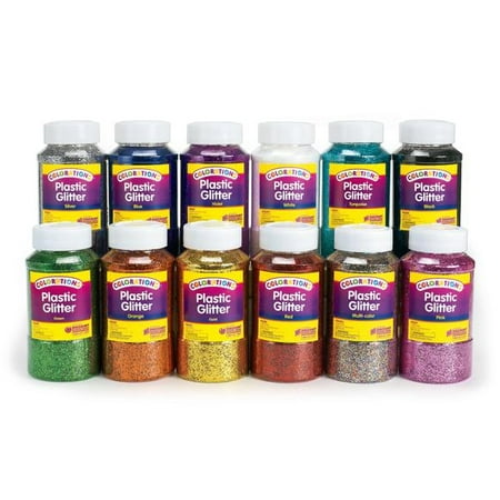 - Colorations Extra-Safe Plastic Glitter, 1 lb. - Set of All 12 (Item # GLSET)