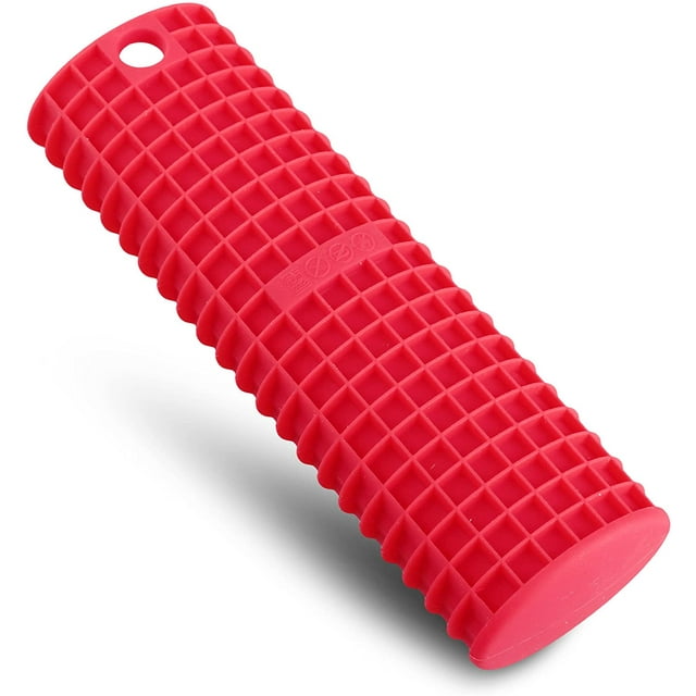 Orblue Silicone Cast Iron Skillet Handle Cover Red