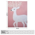 thumbnail image 4 of Creowell White Deer Print Throw Blanket for Bed Couch Car, Lightweight Flannel Blanket for All Seasons, Gifts for Kids and Adults 50x60in, 4 of 6