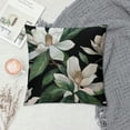 thumbnail image 2 of Orinice Vintage Floral Black White Green Cotton Linen Square Throw Waist Pillow Case Decorative Cushion Cover Pillowcase Sofa  White, 2 of 5