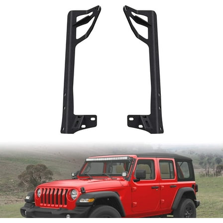 Nilight A-Pillar Mounting Brackets for 52" LED Light Bar & Pod Lamps, Fits Jeep Wrangler JK 2007–2018