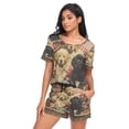 thumbnail image 5 of Women Pajama Sets Short Sleeve Sweatshirts Three Puppies in Basket Casual Tops and Shorts, 5 of 7