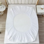 Elif Mattress Protector Fitted Waterproof Cooling Quilted Cover, Twin