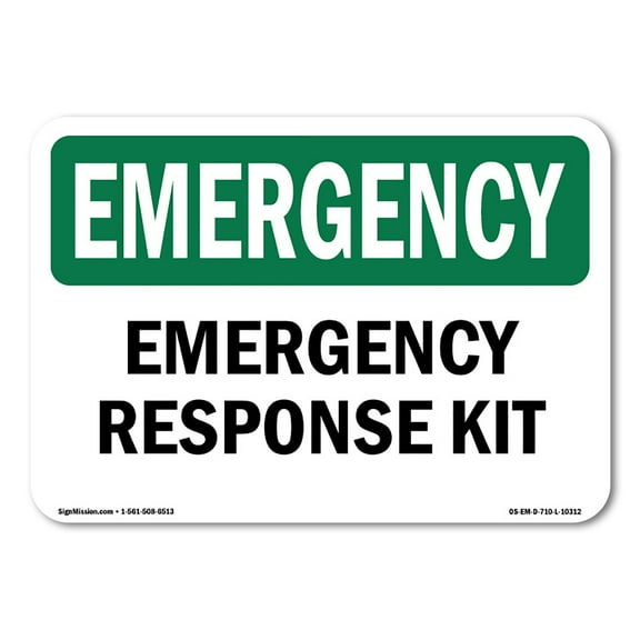 OSHA EMERGENCY Sign - Response Kit | Decal | Protect Your Business, Construction Site, Warehouse & Shop Area | Made in the USA