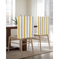 thumbnail image 5 of nqOlkjepod Dark Yellow Grey Striped Chair Covers Set of 4, Decorative Chair Back Cover, Minimalist Farmhouse Stripe Dining Room Chair Slipcovers Removable Chair Protectors Covers for Party Banquet, 5 of 7