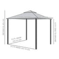 thumbnail image 3 of Gazebo 9.6x11.6 with Mosquito Netting, Vented Roof, Cream White - Outdoor Patio Canopy for Parties, 3 of 9