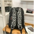 thumbnail image 4 of Fuzzy Cheetah Cute Backpack, Y2k Purse Fleece Chic Bookbag Trendy Aesthetic Coquette Daypack 90s Purse, 4 of 9
