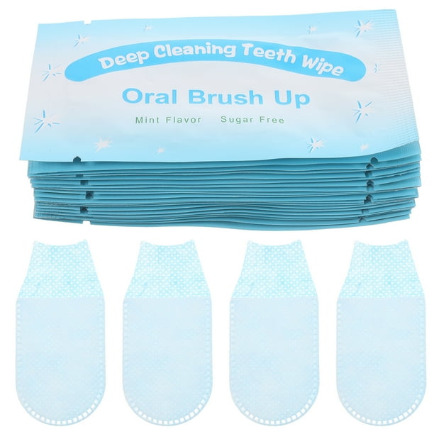 20pcs desechables puestos de dedo cepillo de dientes gasa suave cepillo de dedo dental higiene oral toallitas de limpieza