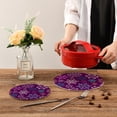thumbnail image 7 of Table Trivets for Hot Dishes Colorful Snowflake Round Trivet Mat 2PCS Kitchen Potholders Heat Resistant Pot Holder for Bowl Teapot Home Decor Gifts, 7 of 7
