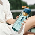 thumbnail image 5 of Torqee Clear Plastic Water Bottle,550ml Transparent Sports Bottle with Blue Flip Top Carry Lid,Reusable Leakproof Drink Bottle for Gym Travel Office Outdoor,6.4x20.5cm, 5 of 5