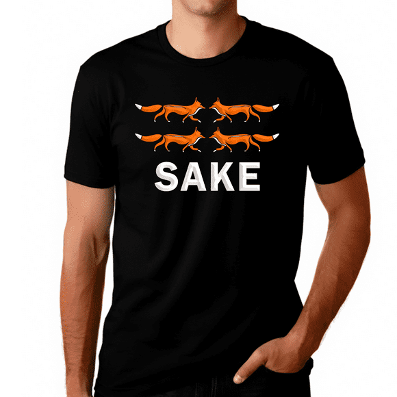 Pour le Saké de Renard Chemise Hommes Drôle T-Shirts pour Hommes Adultes Humour Sarcastique T-Shirts Graphiques pour Hommes