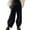 Blue, variant on Linen Pants Women Summer, Pantalones De Mujer Women Solid Color Cotton Flax Elastic Long Pants Beach Leisure Trousers Loose, Full-Length, Red