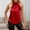 Red, variant on Womens Silk Satin Halter Tops Sleeveless Keyhole Mock Neck Tank Top (Black M)