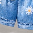 thumbnail image 7 of Tiijoy Girls Summer Outfits Mesh T-Shirt Sunflower Camisole Denim Shorts 3Pcs Set, Sizes 7-12, 7 of 7