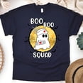 thumbnail image 1 of T-Shirt d'Infirmière Boo Boo Squad / Tee-Shirt Graphique Médical Fantôme Mignon, Marine, Taille TG, 1 of 6