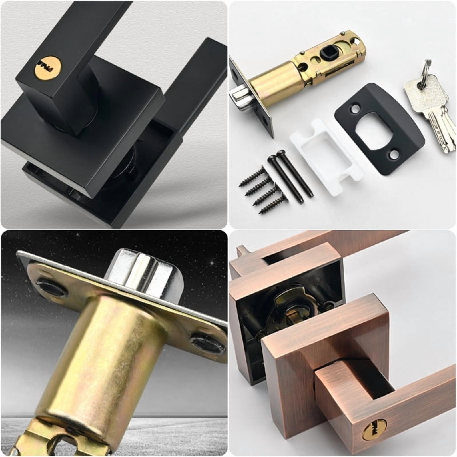 Square Privacy Door Lever Closet Door Interior Heavy Duty Door Knob