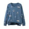 thumbnail image 2 of Tdoqot Boys Graphic T Shirts Husky- Cotton Cute Casual Long Sleeve Kids Basic Tees Dark Blue Size 6, 2 of 5