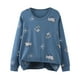 thumbnail image 2 of Blusas y camisas de manga larga con cuello redondo para verano y primavera, moda para niños pequeños, blusa lisa de manga larga con cuello redondo para mujer, blusa de poliéster para niños, 2 of 5