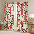 thumbnail image 2 of Feelyou Cartoon Popcorn Curtains Pack of 2 (42x84 Each) for Kids, Red Stripes Geometric Curtains Blackout, Retro Film Cinema Bedroom Curtains, Black Out Curtains Decor, 2 of 6