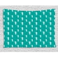 thumbnail image 1 of Seahorse Tapestry, Ocean Themed Figures Marine Aquatic Bubbles Sea Life Coastal Pattern, Wall Hanging for Bedroom Living Room Dorm Decor, 60W X 40L Inches, Sea Green Teal and White, by Ambesonne, 1 of 2
