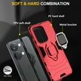 thumbnail image 3 of FIEWESEY for One Plus Nord 3 Phone Case, Shoftproof Military Grade Drop Protective Case with Kickstand Rugged Phone Case for One Plus Nord 3/One Plus ACE 2V (Red), 3 of 6