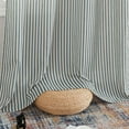 thumbnail image 5 of Curtainking Linen Striped Curtains 84 inch Farmhouse Light Filtering Drapes for Living Room Bedroom Grommet Top 2 Panels Blue, 5 of 7
