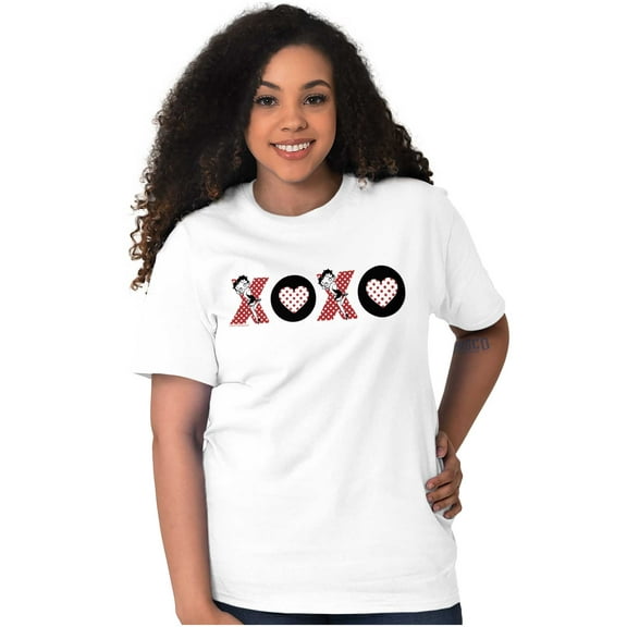 Betty Boop Kisses and Hugs XO Cute Women's Graphic T Shirt Tees Brisco Brands S