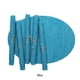 thumbnail image 3 of Billuyoard 6 uds. De manteles individuales ovalados cómodos y duraderos de poliéster para decoración de , manteles individuales y posavasos Mostrada azul 45*32CMcm, 3 of 6