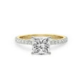 thumbnail image 2 of 2 Carat IGI Certified Princess Shape Lab Grown Diamond Engagement Ring | 14K Yellow Gold | Emily Eternity Lab Diamond Ring | FG-VS1-VS2 Quality Friendly Diamonds, 2 of 5