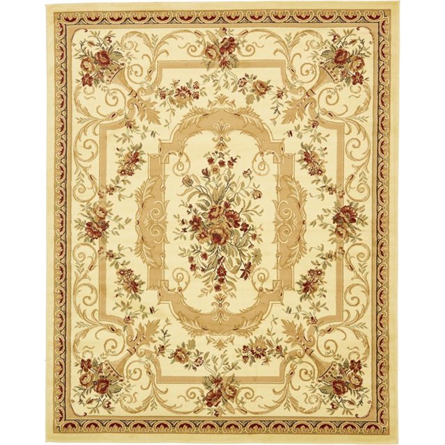 Unique Loom Tapis Motif Médaillon Versailles 8' x 10' Rectangle Ivoire/tan