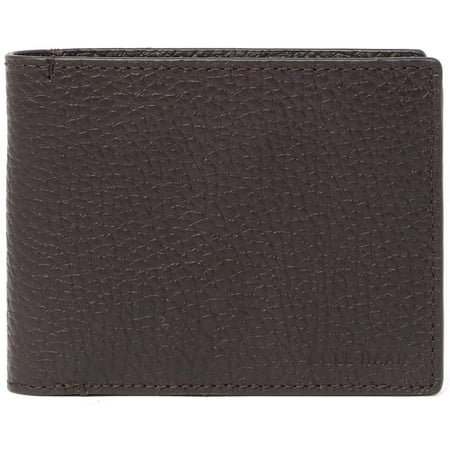 Cole Haan Men's Slim Pebbled Premium Leather Bi-Fold Wallet - Chocolate