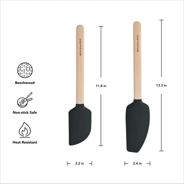 KitchenAid 2-Piece Silicone Mixing Spatula and Scraper Set for