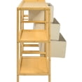 thumbnail image 2 of Comoda Cajonera Mueble Bambu Organizador 3 Cajones Estantes Houzer, 2 of 6