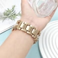 thumbnail image 6 of Pearl Beaded Bracelet Compatible with Apple Watch Band 38/40/41/42mm(Series 10) Women Fashion Cute Beads Stretchy Strap Replacement for iWatch 10/9/8/7/SE/6/5/4/3/2/1/SE Bands,Silver, 6 of 8