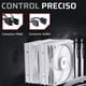 thumbnail image 4 of Disipador Doble CPU Gamer BALAM RUSH HELIUX EXPERT HEX90 120mm LGA 1700 AM5 0-2000 RPM 4-Pin 6 pipas Blanco BR-941938, 4 of 5