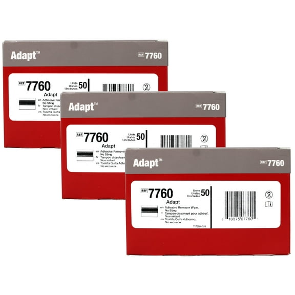 Hollister Adapt Adhesive Remover Wipes, 7760, 50 Count - 3 Pack