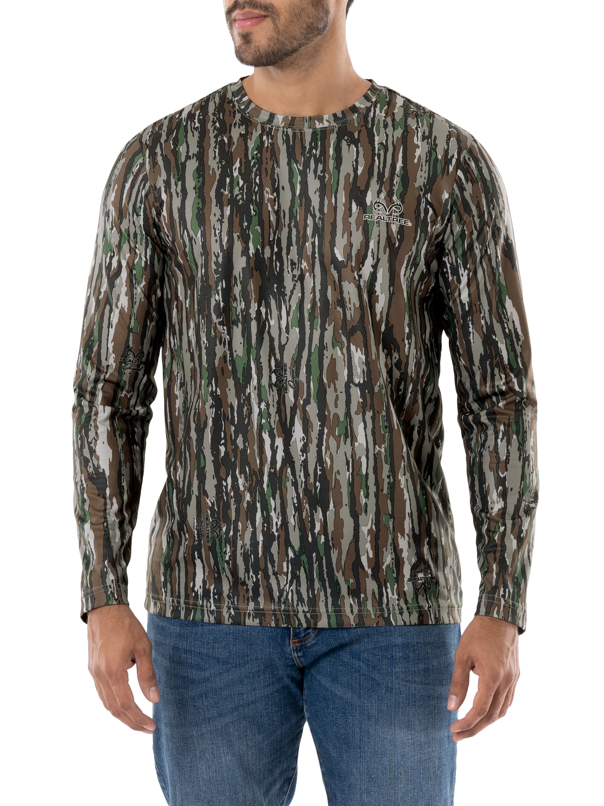 Realtree Men's Long Sleeve Performance Camo Tee 2-Pack Bundle