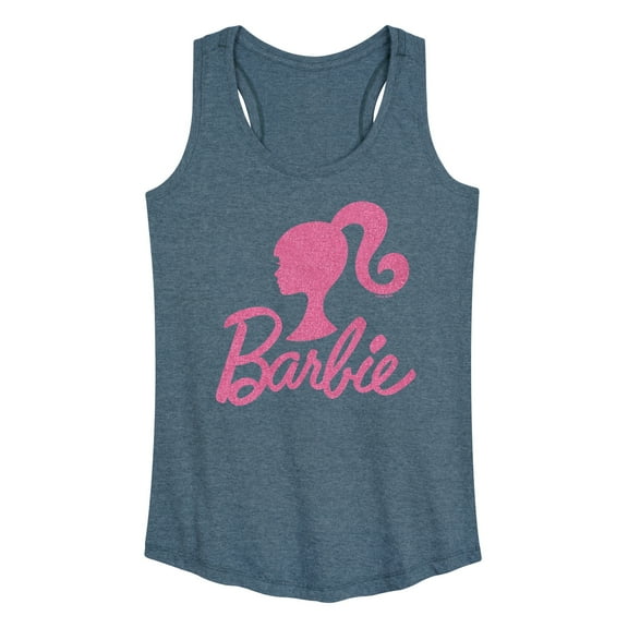 Barbie - Logo Pink Glitter - Women's Racerback Tank Top