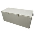 thumbnail image 4 of White Wicker Patio Deck Box with 113 Gallon Storage and Metal Frame, 4 of 8