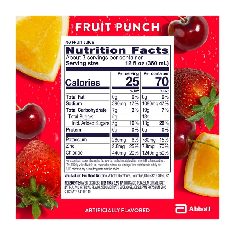 Pedialyte Essential Rehydration Drink, Fruit Punch, 1L, 4 Pack photo 7