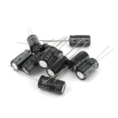 10Pcs 400V 6.8uF 105C Radial Electrolytic Capacitor 8mm x 15mm