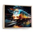 thumbnail image 2 of Designart "Velocity of the Abstracted Train" Transportation Floater Framed Canvas Wall Art, 2 of 7
