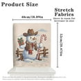 thumbnail image 6 of TSOVTHRID Dining Chair Back Slipcover Snowman Cowboy Candy Cane Print Chair Back Cover Stretchable Chairs Protector Slipcovers for Home Dining Room Kitchen Hotel Christmas Decor, Set of 6, 6 of 7